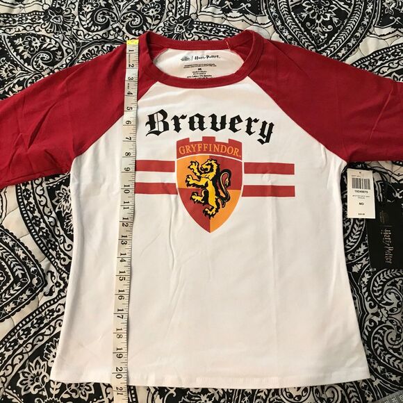 Harry Potter Gryffindor Bravery 3/4 Sleeve Baseball Tee - Picture 9 of 10